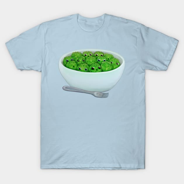 happy kawaii brussels sprouts T-Shirt by art official sweetener